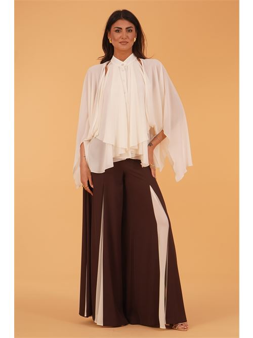 Canotta foulard in georgette GM by Gai Mattiolo | GM3705BURRO